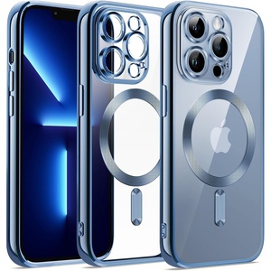 image:imageJETech Magnetic Case for iPhone 13 Pro Gold  Compatible with MagSafe Camera Lens Protection Electroplated TPU Frame Shockproof ProtectionBlue