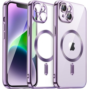 image:imageJETech Magnetic Case for iPhone 14 Plus Light Purple  Compatible with MagSafe Camera Lens Protection Electroplated TPU Frame Shockproof ProtectionLight Purple