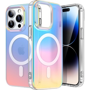 image:imageJETech Magnetic Case for iPhone 14 Pro Iridescent  Compatible with MagSafe Colorful Translucent Cover Cute Unique and Aesthetic DesignIridescent