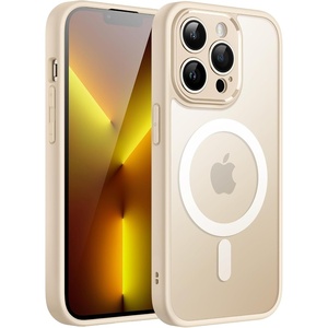 image:imageJETech Magnetic Matte Case for iPhone 13 Black  Compatible with MagSafe Translucent Matte Back Slim Shockproof ProtectionBeige