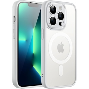 image:imageJETech Magnetic Matte Case for iPhone 13 Black  Compatible with MagSafe Translucent Matte Back Slim Shockproof ProtectionGray