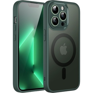 image:imageJETech Magnetic Matte Case for iPhone 13 Black  Compatible with MagSafe Translucent Matte Back Slim Shockproof ProtectionMidnight Green