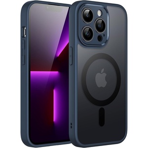 image:imageJETech Magnetic Matte Case for iPhone 13 Black  Compatible with MagSafe Translucent Matte Back Slim Shockproof ProtectionNavy
