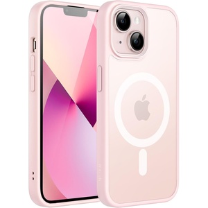 image:imageJETech Magnetic Matte Case for iPhone 13 Black  Compatible with MagSafe Translucent Matte Back Slim Shockproof ProtectionPink