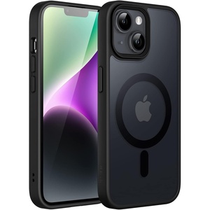image:imageJETech Magnetic Matte Case for iPhone 14 Plus Black  Compatible with MagSafe Translucent Matte Back Slim Shockproof ProtectionBlack