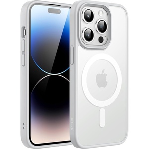 image:imageJETech Magnetic Matte Case for iPhone 14 Plus Black  Compatible with MagSafe Translucent Matte Back Slim Shockproof ProtectionGray