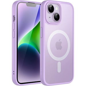 image:imageJETech Magnetic Matte Case for iPhone 14 Plus Black  Compatible with MagSafe Translucent Matte Back Slim Shockproof ProtectionLight Purple