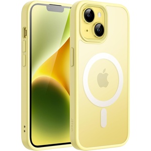 image:imageJETech Magnetic Matte Case for iPhone 14 Plus Black  Compatible with MagSafe Translucent Matte Back Slim Shockproof ProtectionYellow