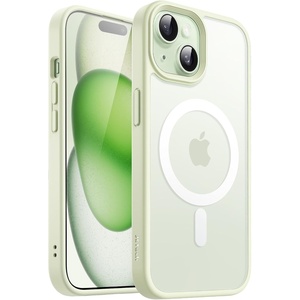 image:imageJETech Magnetic Matte Case for iPhone 15 Plus Black  Compatible with MagSafe Translucent Matte Back Slim Shockproof ProtectionGreen