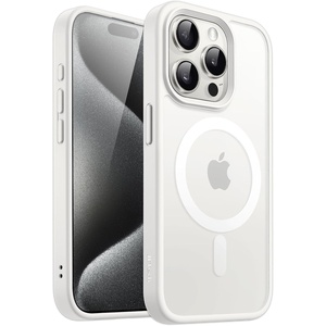 image:imageJETech Magnetic Matte Case for iPhone 15 Plus Black  Compatible with MagSafe Translucent Matte Back Slim Shockproof ProtectionWhite