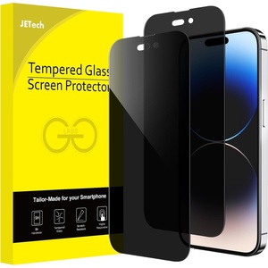 image:imageJETech Privacy Screen Protector for iPhone 14 Plus 2Pack  FullCoverage Tempered Glass EdgetoEdge Protection AntiSpy CaseFriendly HD CleariPhone 14 Pro
