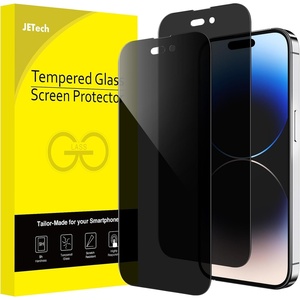 image:imageJETech Privacy Screen Protector for iPhone 14 Plus 2Pack  FullCoverage Tempered Glass EdgetoEdge Protection AntiSpy CaseFriendly HD CleariPhone 14 Pro Max