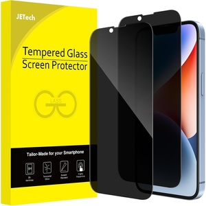 image:imageJETech Privacy Screen Protector for iPhone 14 Plus 2Pack  FullCoverage Tempered Glass EdgetoEdge Protection AntiSpy CaseFriendly HD CleariPhone 17e16e14