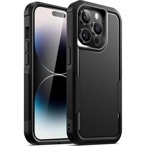 image:imageJETech Rugged Case for iPhone 14 Pro Black  DualLayer Protection HeavyDuty Shockproof Design Matte FinishBlack