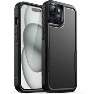 image:imageJETech Rugged Case for iPhone 15 Plus Black  DualLayer Protection HeavyDuty Shockproof Design Matte FinishBlack
