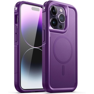 image:imageJETech Rugged Magnetic Case for iPhone 14 Pro Max Black  Compatible with MagSafe DualLayer Protection HeavyDuty Shockproof Phone CoverDeep Purple