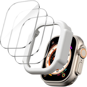 image:imageJETech Screen Protector for Apple Watch Ultra 321 49mm 3Pack  Tempered Glass Protection HD Clear Easy Installation Frame AntiScratch Design