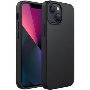 image:imageJETech Silicone Case for iPhone 13 Black  Silky Soft Touch Shockproof Protection Scratch Resistant Microfiber LiningBlack