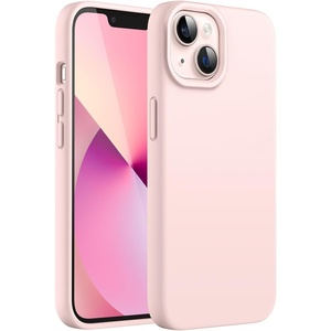 image:imageJETech Silicone Case for iPhone 13 Black  Silky Soft Touch Shockproof Protection Scratch Resistant Microfiber LiningPink