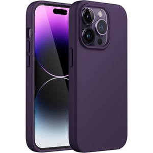image:imageJETech Silicone Case for iPhone 14 Plus Black  Silky Soft Touch Shockproof Protection Scratch Resistant Microfiber LiningDeep Purple
