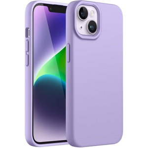 image:imageJETech Silicone Case for iPhone 14 Plus Black  Silky Soft Touch Shockproof Protection Scratch Resistant Microfiber LiningLight Purple