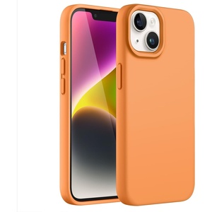 image:imageJETech Silicone Case for iPhone 14 Plus Black  Silky Soft Touch Shockproof Protection Scratch Resistant Microfiber LiningMarigold