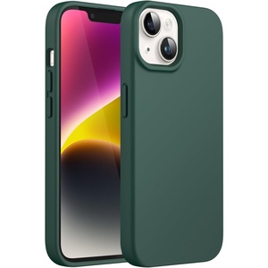 image:imageJETech Silicone Case for iPhone 14 Plus Black  Silky Soft Touch Shockproof Protection Scratch Resistant Microfiber LiningMidnight Green