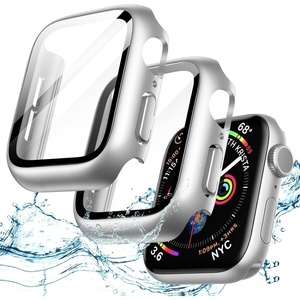 image:imageJETech Waterproof Case for Apple Watch Series 1110 46mm Black  with Screen Protector Builtin Tempered Glass Film Hard PC Protection High Touch SensitivitySilver