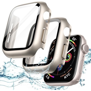 image:imageJETech Waterproof Case for Apple Watch Series 1110 46mm Black  with Screen Protector Builtin Tempered Glass Film Hard PC Protection High Touch SensitivityStarlight
