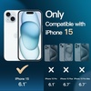 image:imageJETech 5 in 1 Case for iPhone 15 AntiYellowing Clear  2 Tempered Glass Screen Protectors 2 Camera Lens Protectors Shockproof Bumper Phone CoverClear