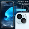 image:imageJETech 5 in 1 Case for iPhone 15 AntiYellowing Clear  2 Tempered Glass Screen Protectors 2 Camera Lens Protectors Shockproof Bumper Phone CoverClear
