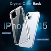 image:imageJETech 5 in 1 Case for iPhone 15 AntiYellowing Clear  2 Tempered Glass Screen Protectors 2 Camera Lens Protectors Shockproof Bumper Phone CoverClear