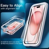 image:imageJETech 5 in 1 Case for iPhone 15 AntiYellowing Clear  2 Tempered Glass Screen Protectors 2 Camera Lens Protectors Shockproof Bumper Phone CoverPink