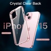 image:imageJETech 5 in 1 Case for iPhone 15 AntiYellowing Clear  2 Tempered Glass Screen Protectors 2 Camera Lens Protectors Shockproof Bumper Phone CoverPink