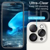 image:imageJETech 5 in 1 Case for iPhone 15 Pro AntiYellowing Clear  2 Tempered Glass Screen Protectors 2 Camera Lens Protectors Shockproof Bumper Phone CoverClear