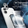 image:imageJETech 5 in 1 Case for iPhone 16 AntiYellowing Clear  2 Tempered Glass Screen Protectors 2 Camera Lens Protectors Shockproof Bumper Phone CoverClear