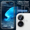 image:imageJETech 5 in 1 Case for iPhone 16 AntiYellowing Clear  2 Tempered Glass Screen Protectors 2 Camera Lens Protectors Shockproof Bumper Phone CoverClear