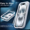image:imageJETech 5 in 1 Case for iPhone 16 AntiYellowing Clear  2 Tempered Glass Screen Protectors 2 Camera Lens Protectors Shockproof Bumper Phone CoverClear