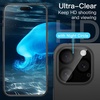 image:imageJETech 5 in 1 Case for iPhone 16 Pro Max AntiYellowing Clear  2 Tempered Glass Screen Protectors 2 Camera Lens Protectors Shockproof Bumper Phone CoverBlack