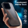 image:imageJETech 5 in 1 Matte Case for iPhone 15 Pro Max Black  2 Tempered Glass Screen Protectors 2 Camera Lens Protectors Translucent Back Protective Phone CoverBlack