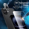 image:imageJETech 5 in 1 Matte Case for iPhone 16 Black  2 Tempered Glass Screen Protectors 2 Camera Lens Protectors Translucent Back Protective Phone CoverBlack