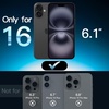image:imageJETech 5 in 1 Matte Case for iPhone 16 Black  2 Tempered Glass Screen Protectors 2 Camera Lens Protectors Translucent Back Protective Phone CoverBlack