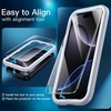 image:imageJETech 5 in 1 Matte Case for iPhone 16 Pro Max Black  2 Tempered Glass Screen Protectors 2 Camera Lens Protectors Translucent Back Protective Phone CoverBlack
