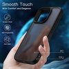 image:imageJETech 5 in 1 Matte Case for iPhone 16 Pro Max Black  2 Tempered Glass Screen Protectors 2 Camera Lens Protectors Translucent Back Protective Phone CoverBlack