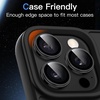 image:imageJETech Camera Lens Protector for iPhone 15 Pro15 Pro Max Black Titanium  9H Tempered Glass 11 Invisible Fit Metal Individual Ring Cover Easy Installation Tray HD ClearBlack Titanium