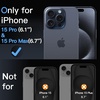image:imageJETech Camera Lens Protector for iPhone 15 Pro15 Pro Max Black Titanium  9H Tempered Glass 11 Invisible Fit Metal Individual Ring Cover Easy Installation Tray HD ClearBlue Titanium