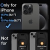 image:imageJETech Camera Lens Protector for iPhone 15 Pro15 Pro Max Black Titanium  9H Tempered Glass 11 Invisible Fit Metal Individual Ring Cover Easy Installation Tray HD ClearBlack Titanium