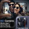 image:imageJETech Camera Lens Protector for iPhone 15 Pro15 Pro Max Black Titanium  9H Tempered Glass 11 Invisible Fit Metal Individual Ring Cover Easy Installation Tray HD ClearBlue Titanium