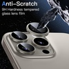 image:imageJETech Camera Lens Protector for iPhone 15 Pro15 Pro Max Black Titanium  9H Tempered Glass 11 Invisible Fit Metal Individual Ring Cover Easy Installation Tray HD ClearNatural Titanium
