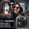 image:imageJETech Camera Lens Protector for iPhone 15 Pro15 Pro Max Black Titanium  9H Tempered Glass 11 Invisible Fit Metal Individual Ring Cover Easy Installation Tray HD ClearBlack Titanium